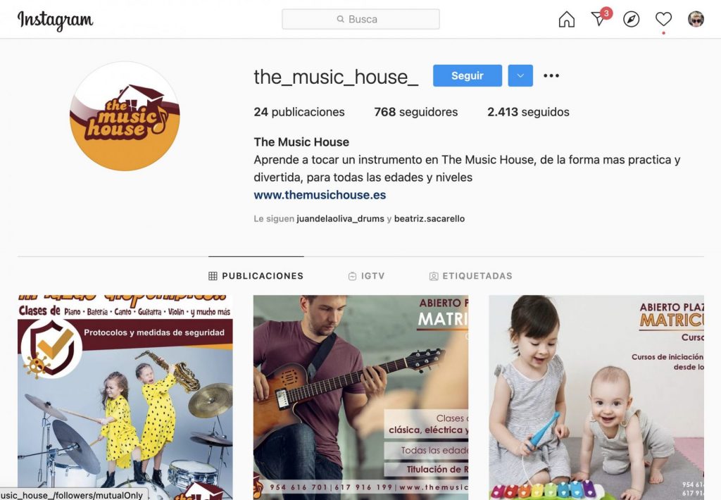 Instagram The Music House